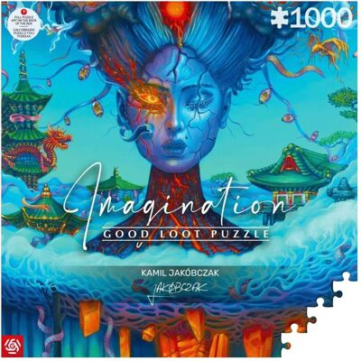 Puzzle Good Loot Kamil Jakóbczak 1000 - Art Surréaliste 48x68cm - Publicité Puzzle Good Loot Kamil Jakóbczak 1000 - Art Surréaliste 48x68cm - Publicité