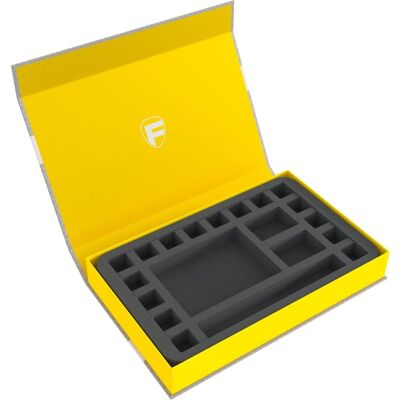 Feldherr HSMB040P16 - Boîte magnétique jaune pour les jeux de rôle Pen & Paper avec plateau de dés (Carton, Mousse) - Publicité Feldherr HSMB040P16 - Boîte magnétique jaune pour les jeux de rôle Pen & Paper avec plateau de dés (Carton, Mousse) - Publicité