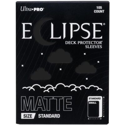 Ultra Pro ECLIPSE Matte Black Deck Protector Sleeves Standard (105) - Publicité Ultra Pro ECLIPSE Matte Black Deck Protector Sleeves Standard (105) - Publicité