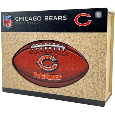 ICONIC Puzzles - Chicago Bears - Football avec Logo - Puzzle en Bois L - Publicité ICONIC Puzzles - Chicago Bears - Football avec Logo - Puzzle en Bois L - Publicité