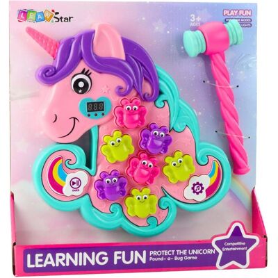 Lean Toys Whac-A-Mole-Arcade-Spiel Einhorn Bunte Lichter Geräusche - Publicité Lean Toys Whac-A-Mole-Arcade-Spiel Einhorn Bunte Lichter Geräusche - Publicité
