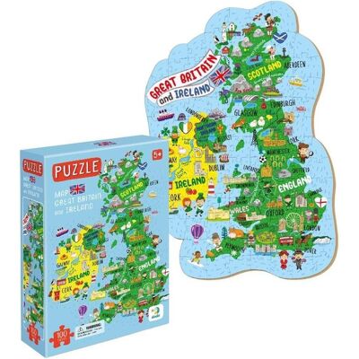 Dodo Puzzle 100 Karte von Grossbritannien und Irland (100 pièces) - Publicité Dodo Puzzle 100 Karte von Grossbritannien und Irland (100 pièces) - Publicité