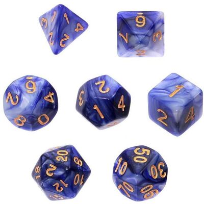 Rebel Jeu de dés RPG - Deux couleurs - Violet et Sidabrinis - Publicité Rebel Jeu de dés RPG - Deux couleurs - Violet et Sidabrinis - Publicité