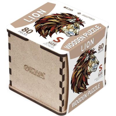 Eco Wood Art Puzzle en bois S - Lion (Dans une boîte en bois) (80 pièces) - Publicité Eco Wood Art Puzzle en bois S - Lion (Dans une boîte en bois) (80 pièces) - Publicité