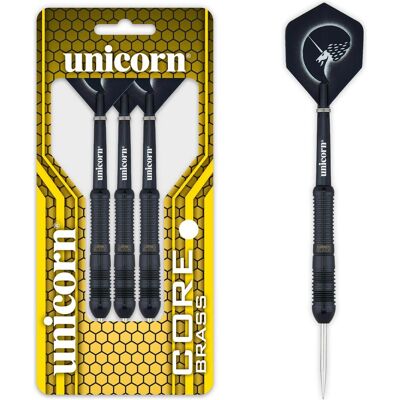 Unicorn Core Black Brass 2 fléchettes en acier 1 jeu (24 g) - Publicité Unicorn Core Black Brass 2 fléchettes en acier 1 jeu (24 g) - Publicité