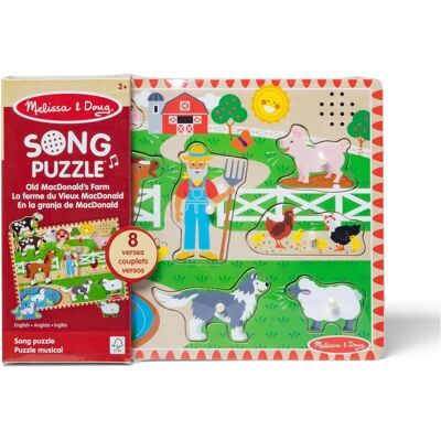 Melissa & Doug MELISSA Old MacDonald's Farm Sound Puzzle (English Song Only) (8 pièces) - Publicité Melissa & Doug MELISSA Old MacDonald's Farm Sound Puzzle (English Song Only) (8 pièces) - Publicité