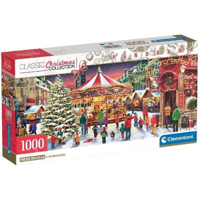 Clementoni Modèle 39928 Puzzle - Village de Noël, 1000 Pièces - Publicité Clementoni Modèle 39928 Puzzle - Village de Noël, 1000 Pièces - Publicité
