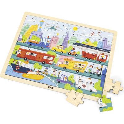 Viga Puzzle Transport - Puzzle en Bois pour Enfants - Publicité Viga Puzzle Transport - Puzzle en Bois pour Enfants - Publicité