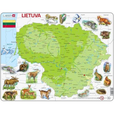 Puzzle Lituanie Larsen - 60 Pièces - Carte Éducative - Publicité Puzzle Lituanie Larsen - 60 Pièces - Carte Éducative - Publicité