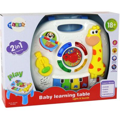Lean Toys 2in1 interaktiver Lerntisch mit Giraffenmuster - Publicité Lean Toys 2in1 interaktiver Lerntisch mit Giraffenmuster - Publicité