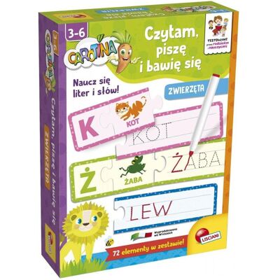 Lisciani Carotina Kit d'apprentissage Je lis, j'écris et je joue - Animaux - Publicité Lisciani Carotina Kit d'apprentissage Je lis, j'écris et je joue - Animaux - Publicité