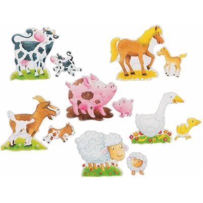 Goki Animaux de la Ferme 6-en-1 Puzzle - Puzzle - Publicité Goki Animaux de la Ferme 6-en-1 Puzzle - Puzzle - Publicité