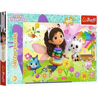 Trefl Puzzle à paillettes - Gabby's Dollhouse (100 pièces) - Publicité Trefl Puzzle à paillettes - Gabby's Dollhouse (100 pièces) - Publicité
