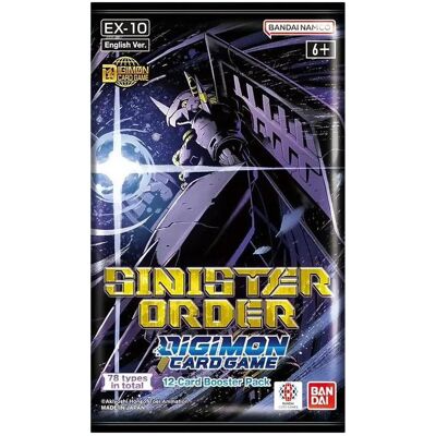 Bandai Sinister Order EX10 Extra Booster Pack - Digimon Card Game - EN (Anglais, Pack de boosters) - Publicité Bandai Sinister Order EX10 Extra Booster Pack - Digimon Card Game - EN (Anglais, Pack de boosters) - Publicité