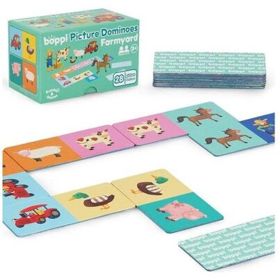 boppi Jeu de Dominoes d'Images de Ferme - Jeu de Société - Publicité boppi Jeu de Dominoes d'Images de Ferme - Jeu de Société - Publicité