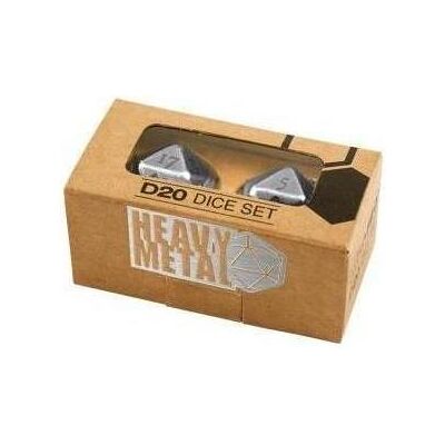 Ultra Pro UP - Dés - Jeu de 2 dés D20 Heavy Metal - Chrome - Publicité Ultra Pro UP - Dés - Jeu de 2 dés D20 Heavy Metal - Chrome - Publicité
