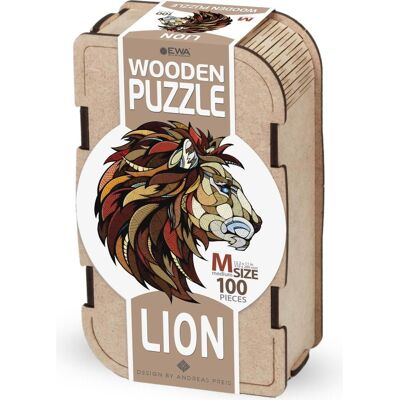 Eco Wood Art Puzzle en bois M - Lion (Dans une boîte en bois) (100 pièces) - Publicité Eco Wood Art Puzzle en bois M - Lion (Dans une boîte en bois) (100 pièces) - Publicité