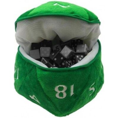 Ultra Pro UP15758 - Sac de dé en peluche D20 - Vert - Publicité Ultra Pro UP15758 - Sac de dé en peluche D20 - Vert - Publicité