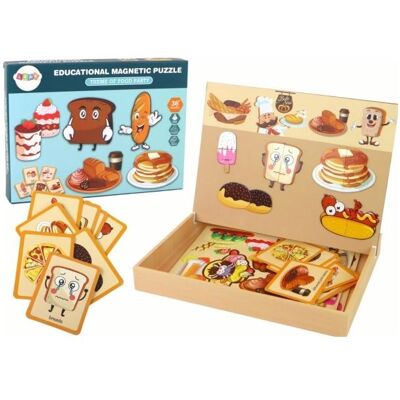 Lean Toys Magnetisches Puzzle mit Essensmotiv - Publicité Lean Toys Magnetisches Puzzle mit Essensmotiv - Publicité