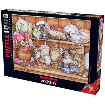 Puzzle Anatolian Chaton sur l'Étagère 1000 Pièces - Puzzle - Publicité Puzzle Anatolian Chaton sur l'Étagère 1000 Pièces - Puzzle - Publicité