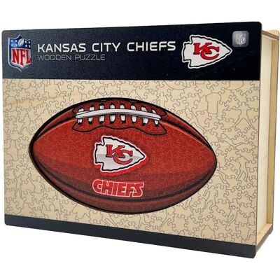 Puzzle en Bois ICONIC Chiefs NFL Logo - 270 Pièces - Publicité Puzzle en Bois ICONIC Chiefs NFL Logo - 270 Pièces - Publicité