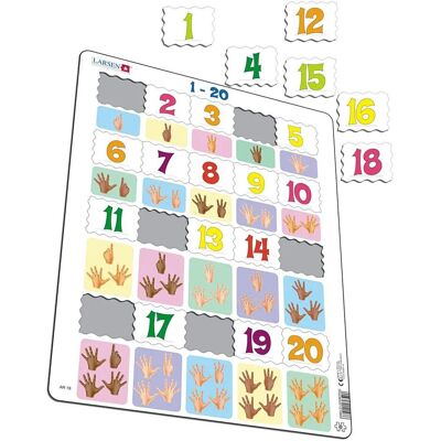 Larsen Puzzle - Chiffres 1-20 (20 pièces) - Publicité Larsen Puzzle - Chiffres 1-20 (20 pièces) - Publicité