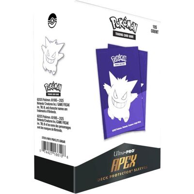 Ultra Pro Pokémon - Gengar APEX Deck Protector Sleeves (105) - Publicité Ultra Pro Pokémon - Gengar APEX Deck Protector Sleeves (105) - Publicité