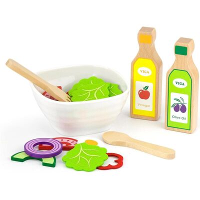 Ensemble de salade en bois Viga - 36 pièces pour enfants - Publicité Ensemble de salade en bois Viga - 36 pièces pour enfants - Publicité