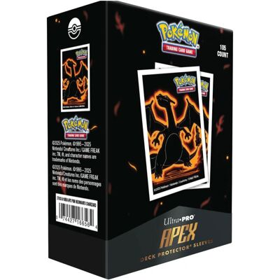 Ultra Pro Pokémon - Charizard APEX Deck Protector Sleeves (105) - Publicité Ultra Pro Pokémon - Charizard APEX Deck Protector Sleeves (105) - Publicité