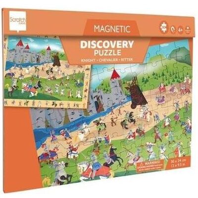 Puzzle magnétique SCRATCH - Chevaliers 80pcs - Publicité Puzzle magnétique SCRATCH - Chevaliers 80pcs - Publicité
