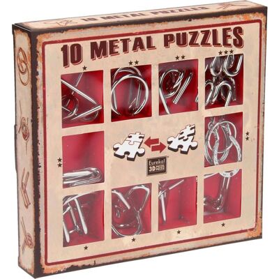 Ensemble de puzzles en métal Eureka! - Rouge - 10 pièces - Publicité Ensemble de puzzles en métal Eureka! - Rouge - 10 pièces - Publicité