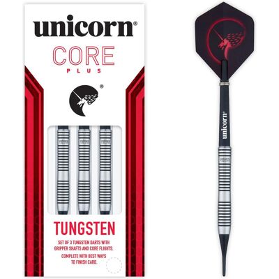 Unicorn Core Plus Tungsten Style 1 fléchettes souples 1 jeu (20 g) - Publicité Unicorn Core Plus Tungsten Style 1 fléchettes souples 1 jeu (20 g) - Publicité