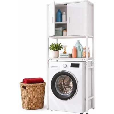 Relaxdays Meuble lave-linge, Meuble pour machine à laver, Blanc - Publicité Relaxdays Meuble lave-linge, Meuble pour machine à laver, Blanc - Publicité