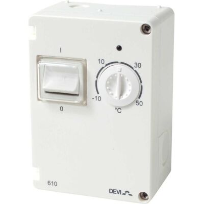 DEVI - DEVIreg610 - IP44 - 230V - thermostat - Publicité DEVI - DEVIreg610 - IP44 - 230V - thermostat - Publicité