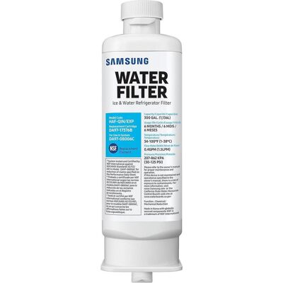 Filtre à eau Samsung Fi pour réfrigérateur - Bloc de charbon - Publicité Filtre à eau Samsung Fi pour réfrigérateur - Bloc de charbon - Publicité