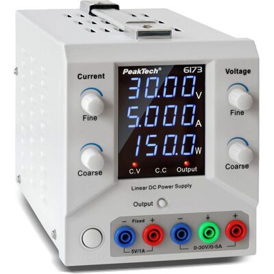 PEAKTECH 6173 - Alimentation de laboratoire - 0-30 V, 0-5 A, 150 W - Publicité PEAKTECH 6173 - Alimentation de laboratoire - 0-30 V, 0-5 A, 150 W - Publicité