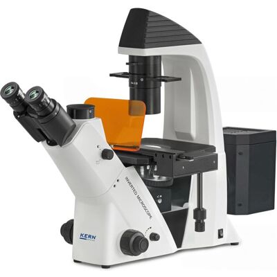 Kern Microscope à fluorescence (Inverse) Trinoculaire Inf Plan 10/20/40/20PH WF10x22 5W LED - Publicité Kern Microscope à fluorescence (Inverse) Trinoculaire Inf Plan 10/20/40/20PH WF10x22 5W LED - Publicité