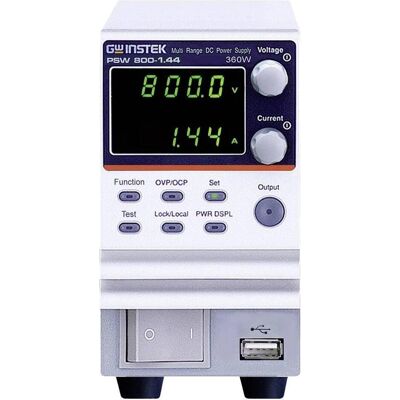 GW Instek Alimentation de laboratoire PSW 800-1.44, réglable de 0 à 800 V CC, de 0 à 1,44 A, 360, Alimentation de laboratoire, Blanc - Publicité GW Instek Alimentation de laboratoire PSW 800-1.44, réglable de 0 à 800 V CC, de 0 à 1,44 A, 360, Alimentation de laboratoire, Blanc - Publicité