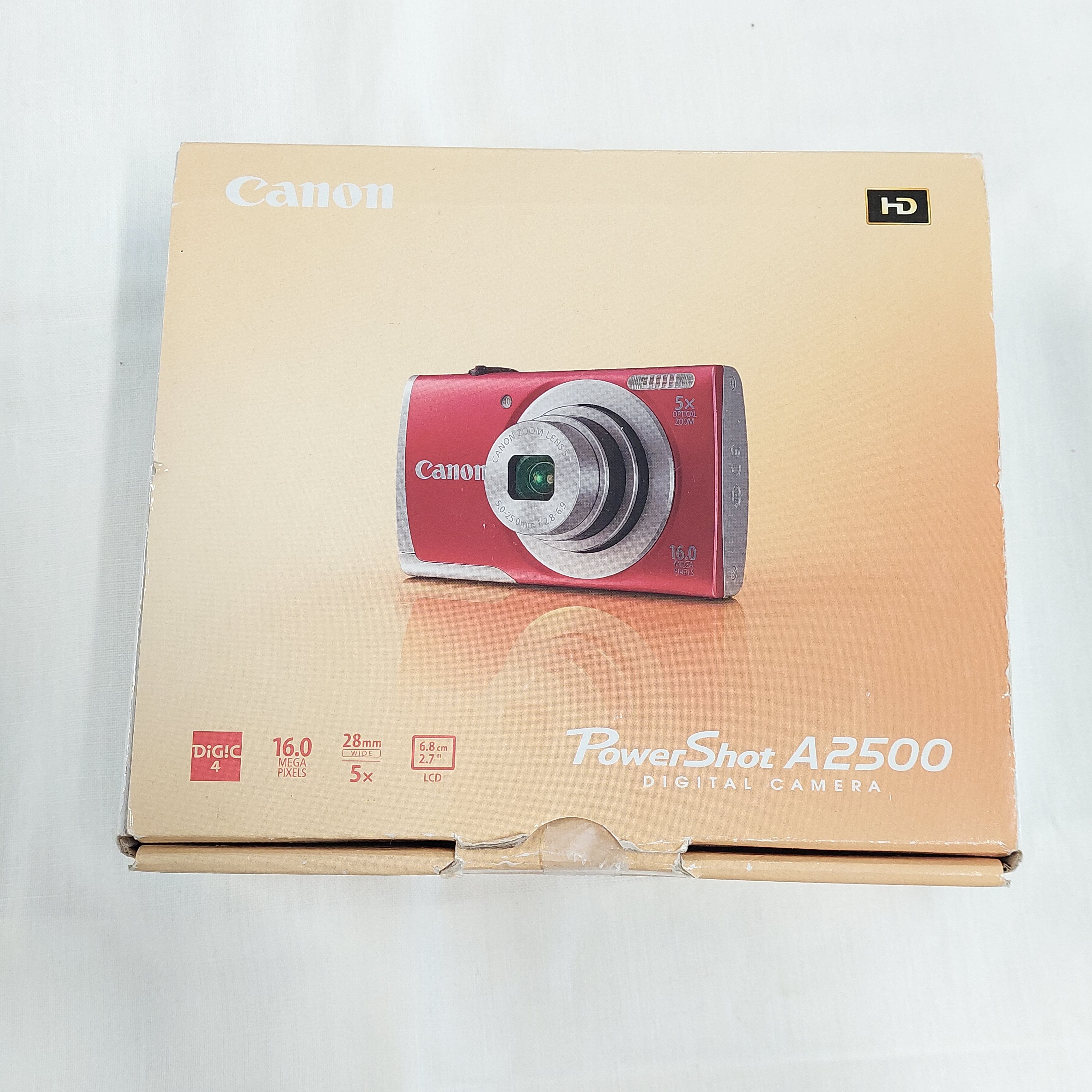 Appareil photo Canon - Rouge - PowerShot A2500 - Digital Camera - 16.0 megapixels - 28mm - 5x optical zoom Rouge