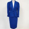 Ensemble veste & jupe bleu vintage "Zanzara" - 36 - Femme Bleu 36