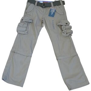 Pantalon baggy beige avec ceinture marron- ZARA 9/10 ans Marron - Publicité