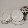 Lot de 3 assiettes plates et 5 assiettes à dessert Blanc