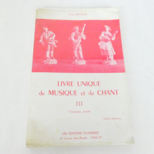 Livre Unique de Musique et de Chant Tome 3