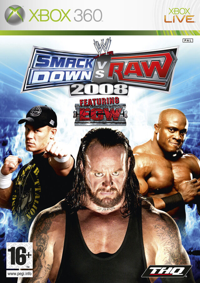 WWE Smackdown vs Raw 2008/XBOX 360 Classics/ +16/1DVD Rom/Sans Livret/2007