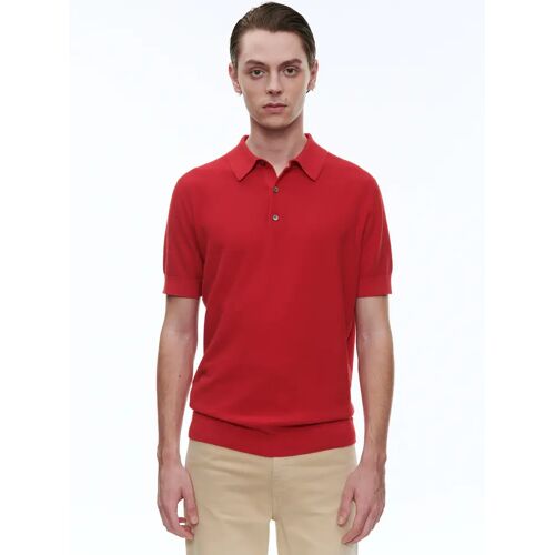 FURSAC - Polo rouge en coton et cachemire - Taille L - Homme