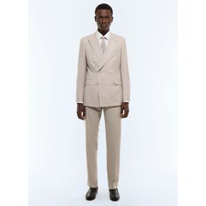 FURSAC - Costume croisé en laine vierge faux uni - Taille 50 - Homme Beige - Publicité FURSAC - Costume croisé en laine vierge faux uni - Taille 50 - Homme Beige - Publicité