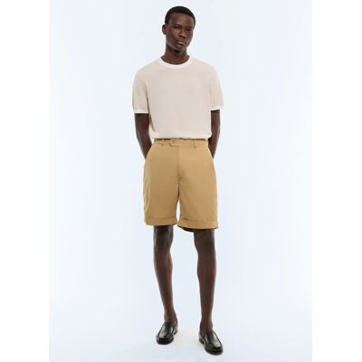 FURSAC - Bermuda droit en twill de coton - Taille 44 - Homme Beige - Publicité FURSAC - Bermuda droit en twill de coton - Taille 44 - Homme Beige - Publicité