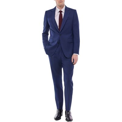 FURSAC - Costume ajusté en laine à chevrons - Taille 56 - Homme Bleu - Publicité FURSAC - Costume ajusté en laine à chevrons - Taille 56 - Homme Bleu - Publicité