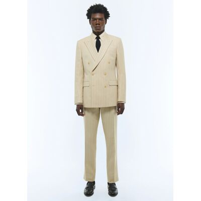 FURSAC - Costume croisé en coton et lin - Taille 56 - Homme Beige - Publicité FURSAC - Costume croisé en coton et lin - Taille 56 - Homme Beige - Publicité
