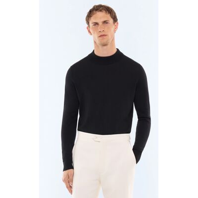 FURSAC - Pull col cheminée en laine mérinos - Taille XXL - Homme Noir - Publicité FURSAC - Pull col cheminée en laine mérinos - Taille XXL - Homme Noir - Publicité